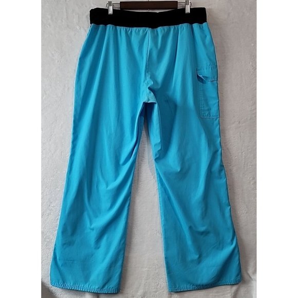 CHEROKEE Women’s Scrub Pants Plus Size 1XL Style 2074 Teal Stretch Waist - Picture 6 of 16